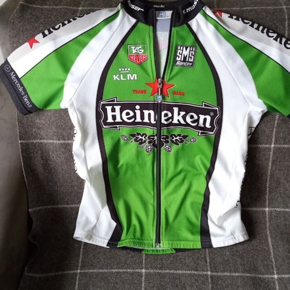 Heineken Green & White Cycling Jersey for Men